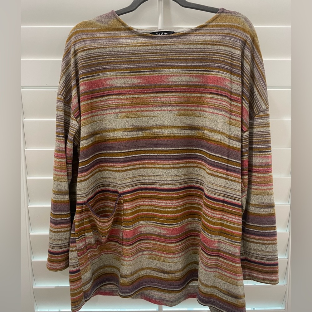 Yak & Yeti Boho Hippie Striped Tunic